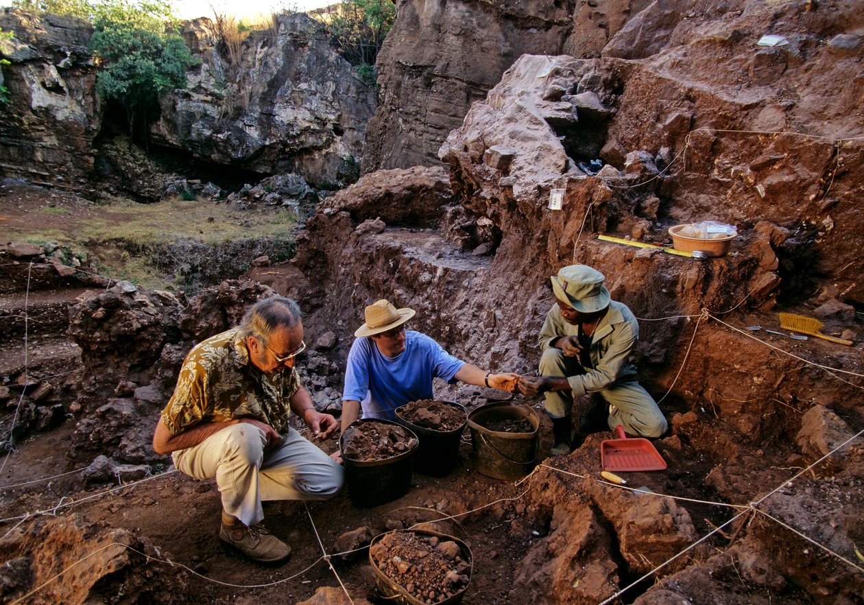 Sito Drimolean, vicino a Johannesburg, Sudafrica, ominide di 2 milioni di anni da Kenneth Garrett