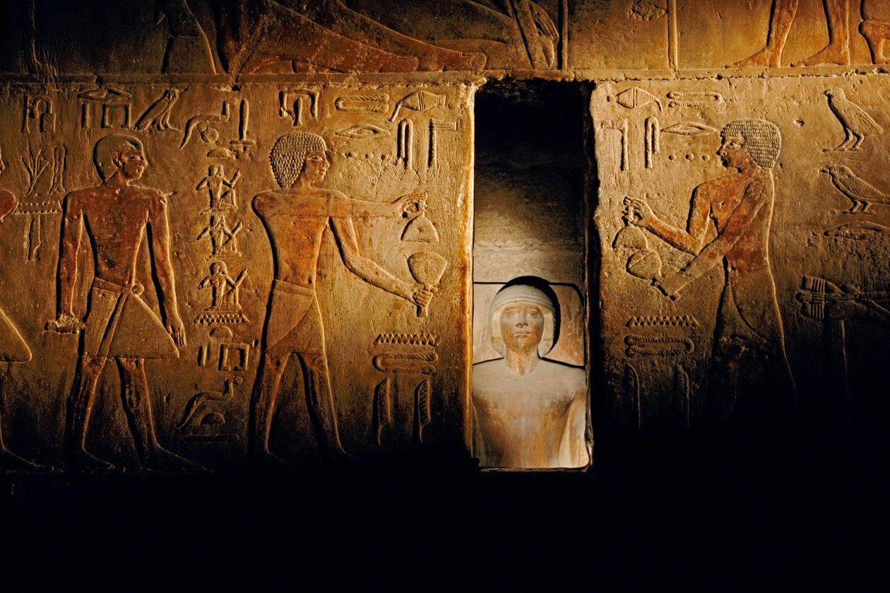 Tomba di Ti; Egitto; Archeologia; Antico Regno; Saqqara, Camera del Serdab da Kenneth Garrett