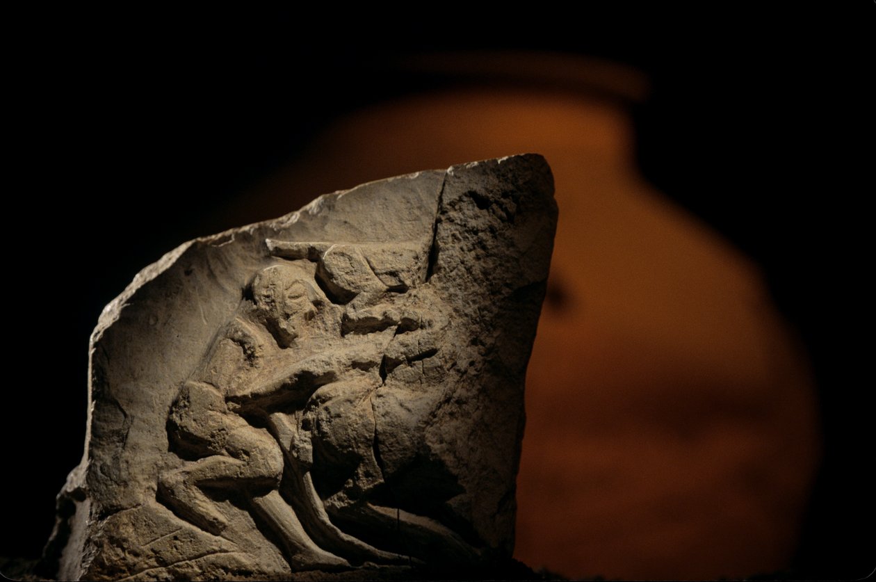 Urkesh, Impero Hurrita, Siria, 2400 a.C., Giorgio Buccellati, animale da tiro e aratro, 2004 da Kenneth Garrett
