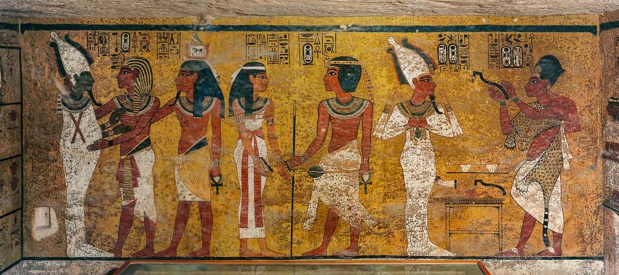 Pittura murale nella tomba del re Tutankhamon; Egitto; Nuovo Regno; Tutankhamon; Valle dei Re (2003) da Kenneth Garrett