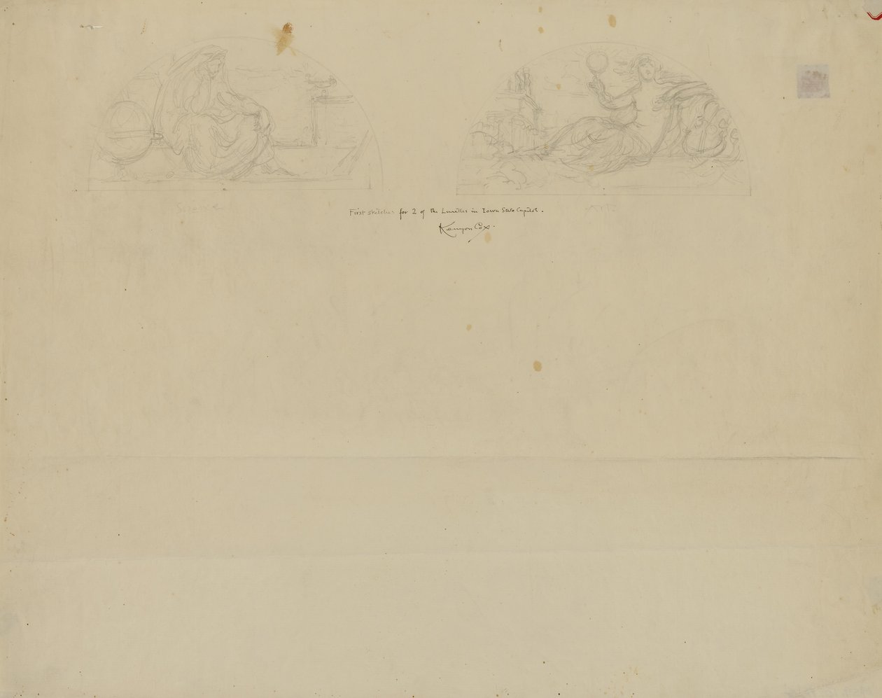 (Iowa State Capitol Rotunda) (studio per due lunette) da Kenyon Cox