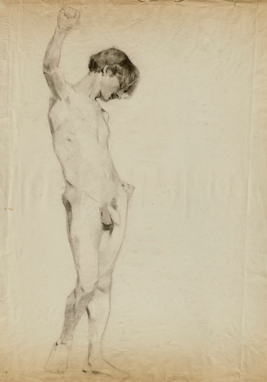 (Senza titolo) (Studio di nudo maschile in piedi) da Kenyon Cox