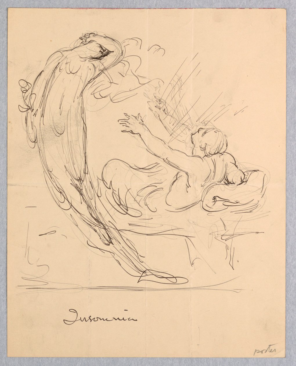 Insonnia, studio per un poster per il composto di sedano di Paine da Kenyon Cox