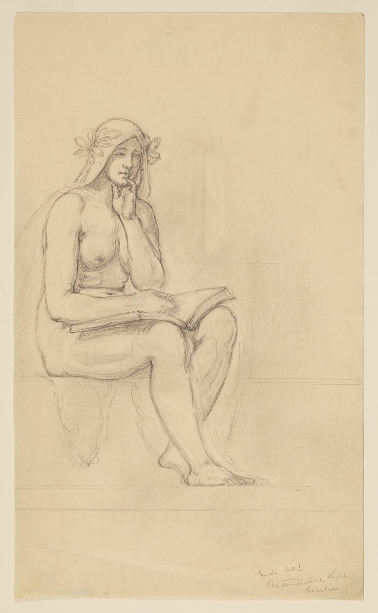 Studio di nudo per "La vita contemplativa" per Lunetta nell