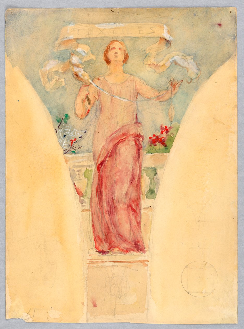 Personificazione di "Tessuti," Studio per la cupola del Manufacturer