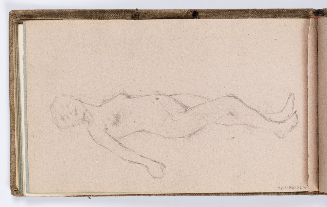 Pagina di taccuino: nudo femminile da Kenyon Cox