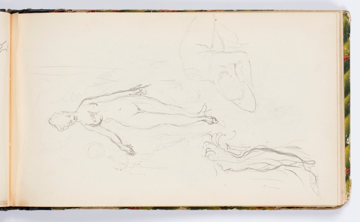 Pagina di taccuino: figure femminili nude da Kenyon Cox