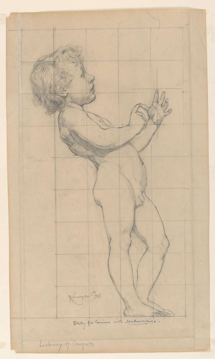 Studio per "Matematica," "Le Scienze," Biblioteca del Congresso, Washington D.C. da Kenyon Cox
