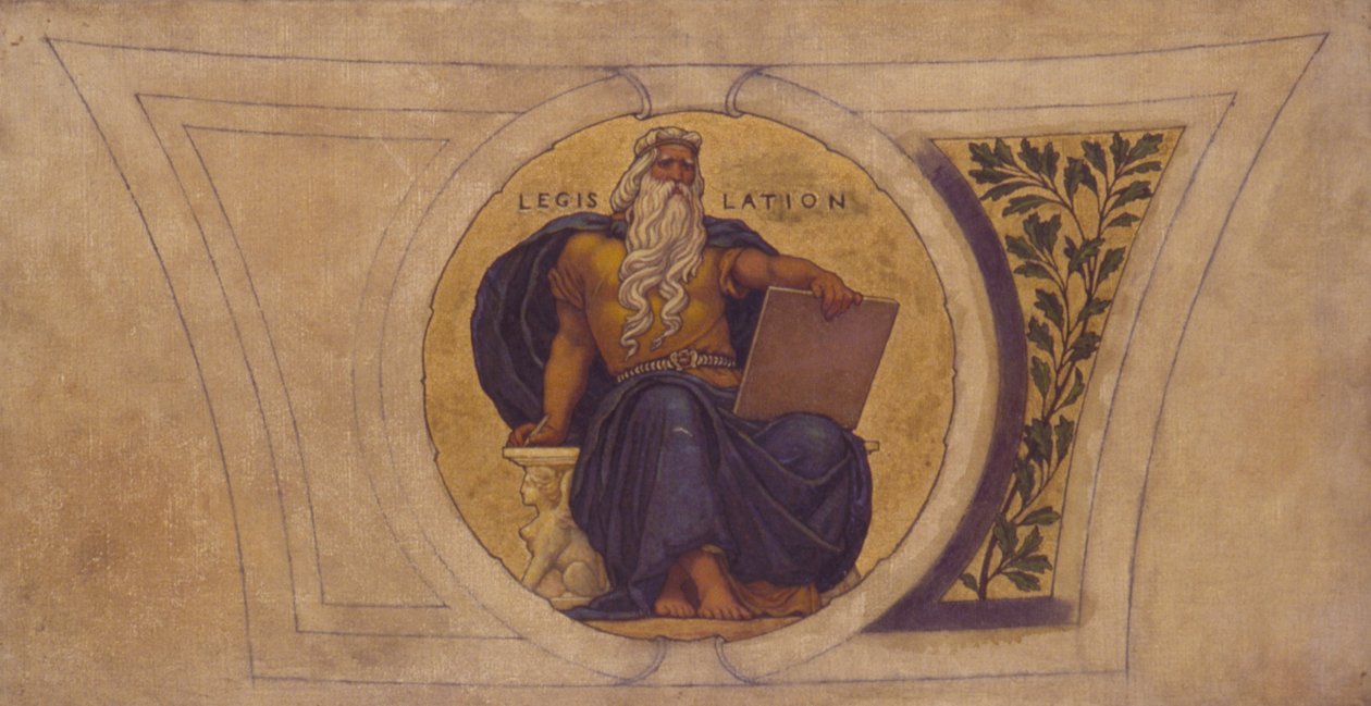 Studio per mosaico, Capitale dello Stato del Wisconsin, Legislazione, ca. 1913 da Kenyon Cox