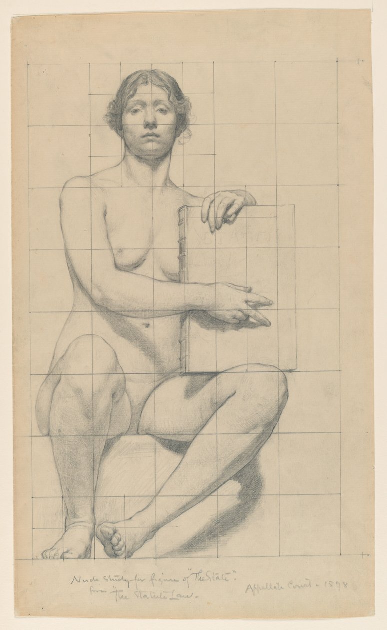 Studio per "Lo Stato," "Il Regno della Legge," Appellate Division Court House, New York, NY da Kenyon Cox