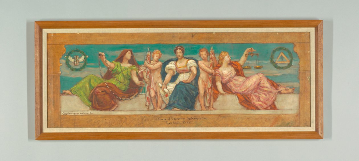 La legge comune, studio per il pannello sinistro di "Il regno della legge," fregio per la Corte d