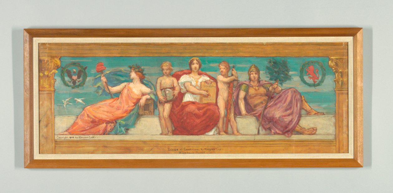 La legge statutaria, studio per il pannello destro di "Il regno della legge", fregio per la Corte d