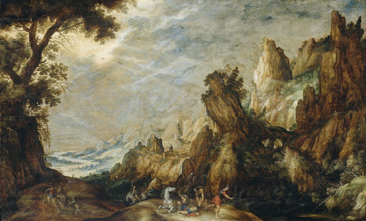 Paesaggio con la conversione di San Paolo da Kerstiaen de Keuninck