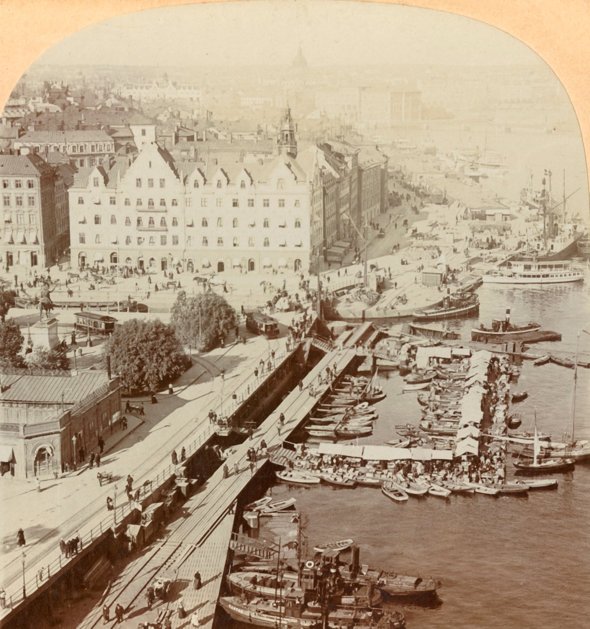Porto, Stoccolma, Svezia, 1901 da Keystone View Company
