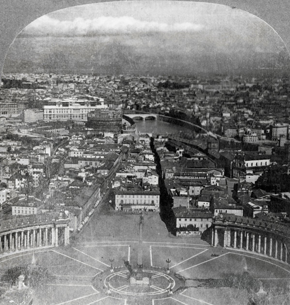 Roma, la città eterna, dal balcone di San Pietro, Italia, 1904 da Keystone View Company