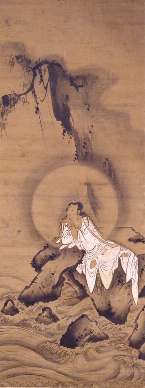 Kannon (Avalokitesvara) in abiti bianchi da Kichizan Mincho