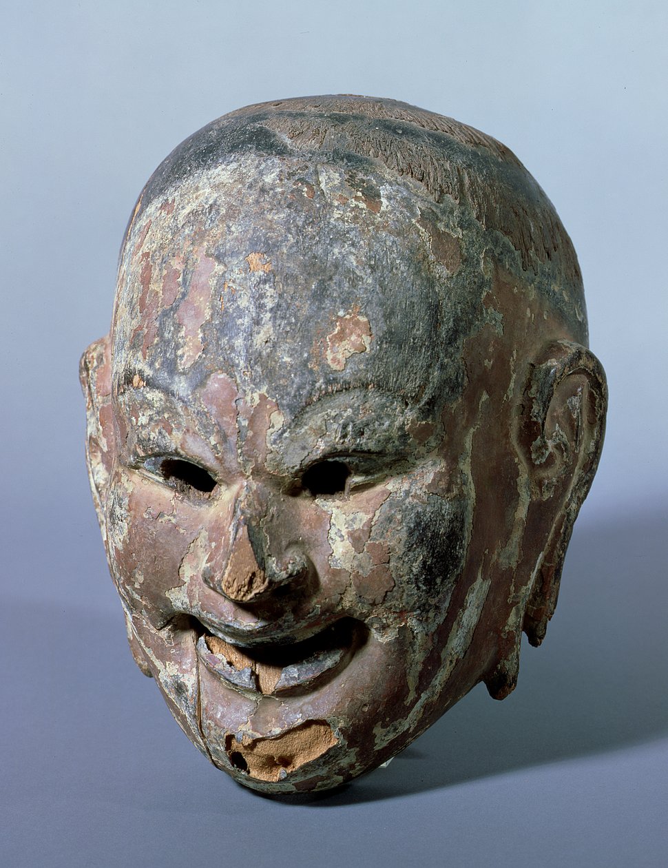 Maschera Gigaku (Gigakumen) forse rappresentante Shishiko, Suikoju o Taikoji, periodo Nara, c.754 da Kiei Shi attr. to Kiei Shi attr. to