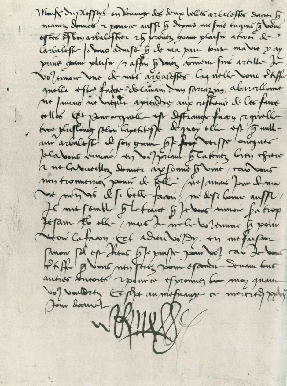 Lettera del re Renato d