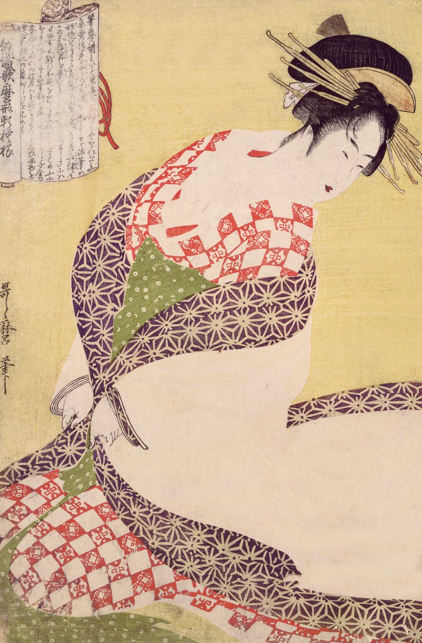Cortigiana in Ginocchio da Kitagawa Utamaro