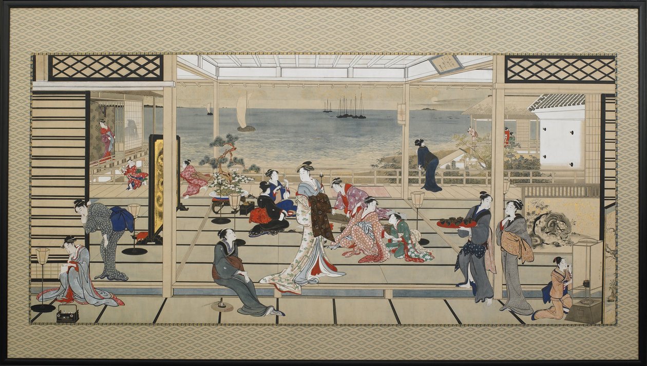 Festa notturna a Dozo Sagami da Kitagawa Utamaro