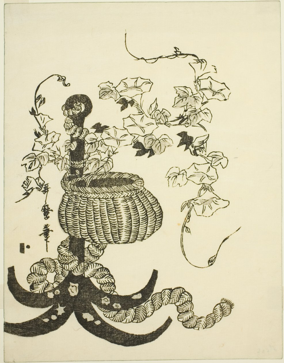 Una disposizione di gloria mattutina (Asagao) da Kitagawa Utamaro
