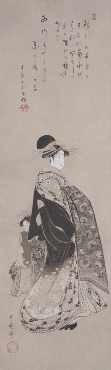 Cortigiana in processione da Kitagawa Utamaro