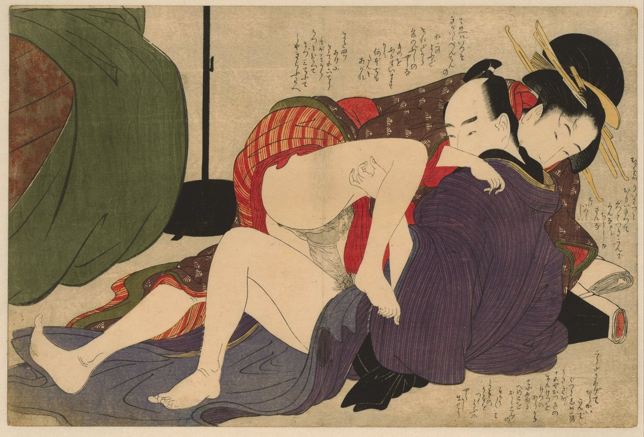 Geisha e il suo amante da Kitagawa Utamaro