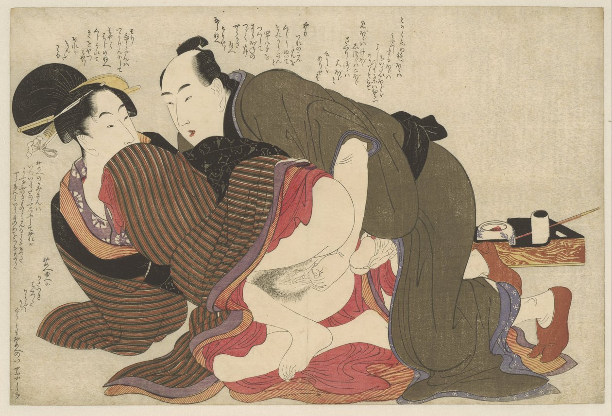 Uomo sposato e vedova da Kitagawa Utamaro