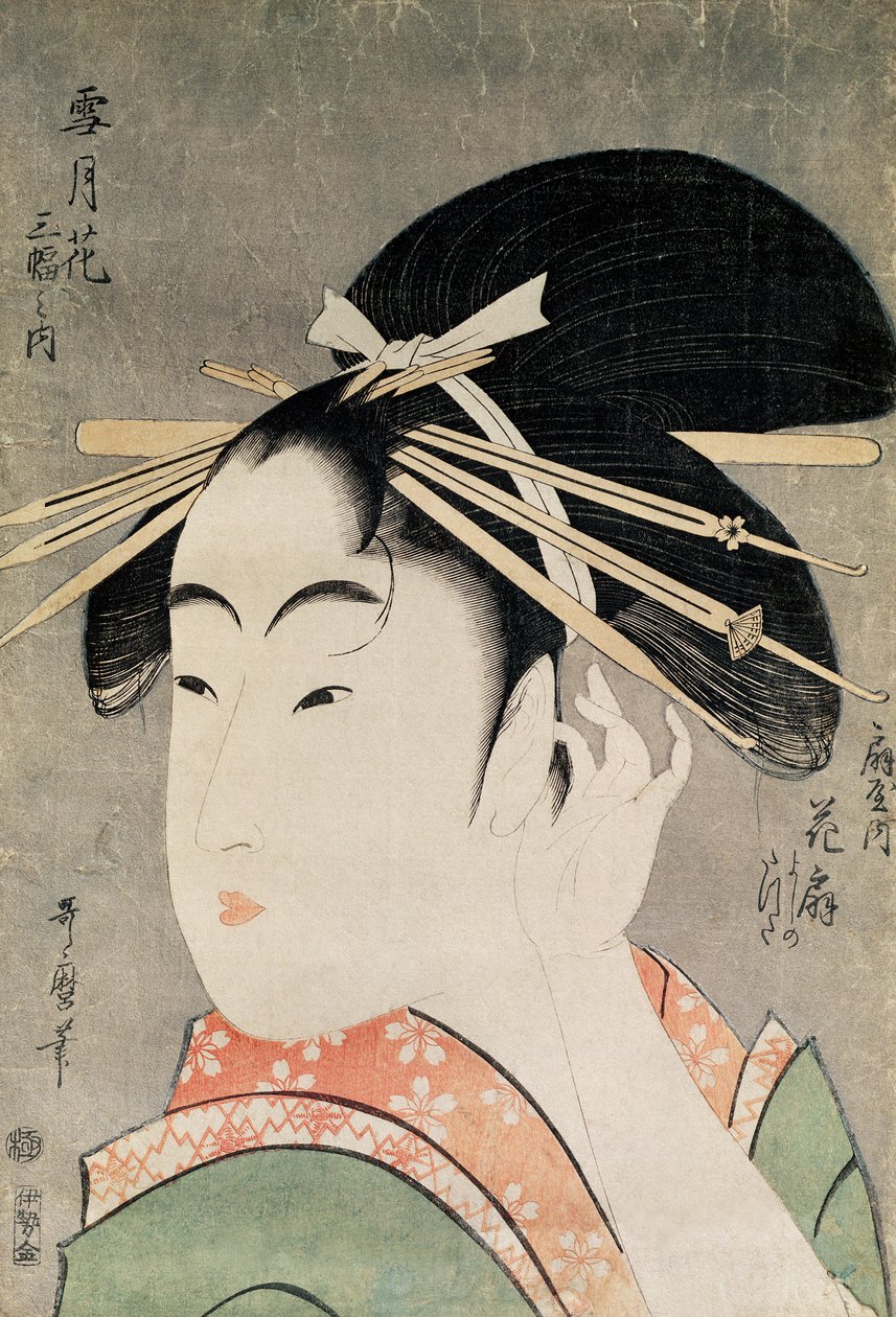 Testa di una donna da Kitagawa Utamaro