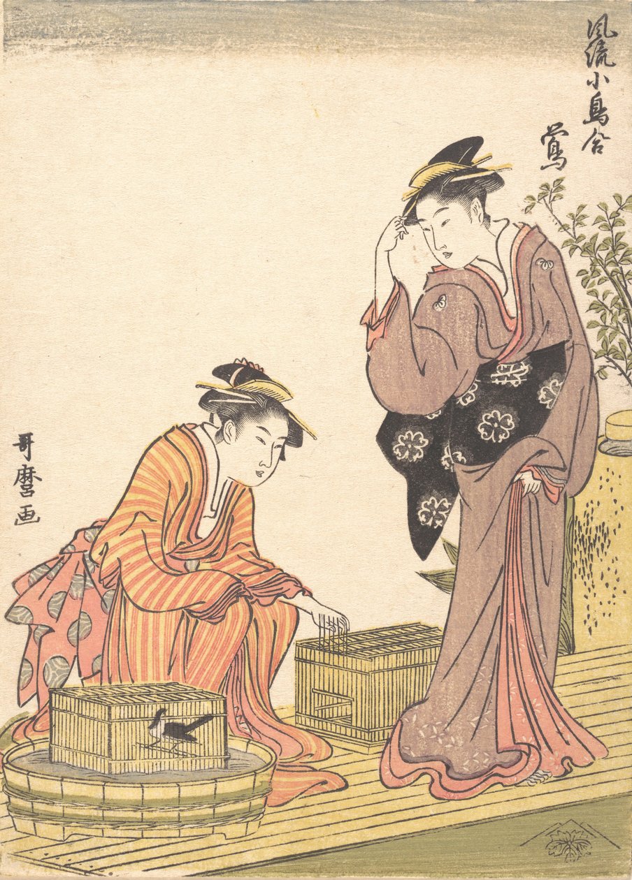 Usignolo Giapponese, 1754-1806 da Kitagawa Utamaro