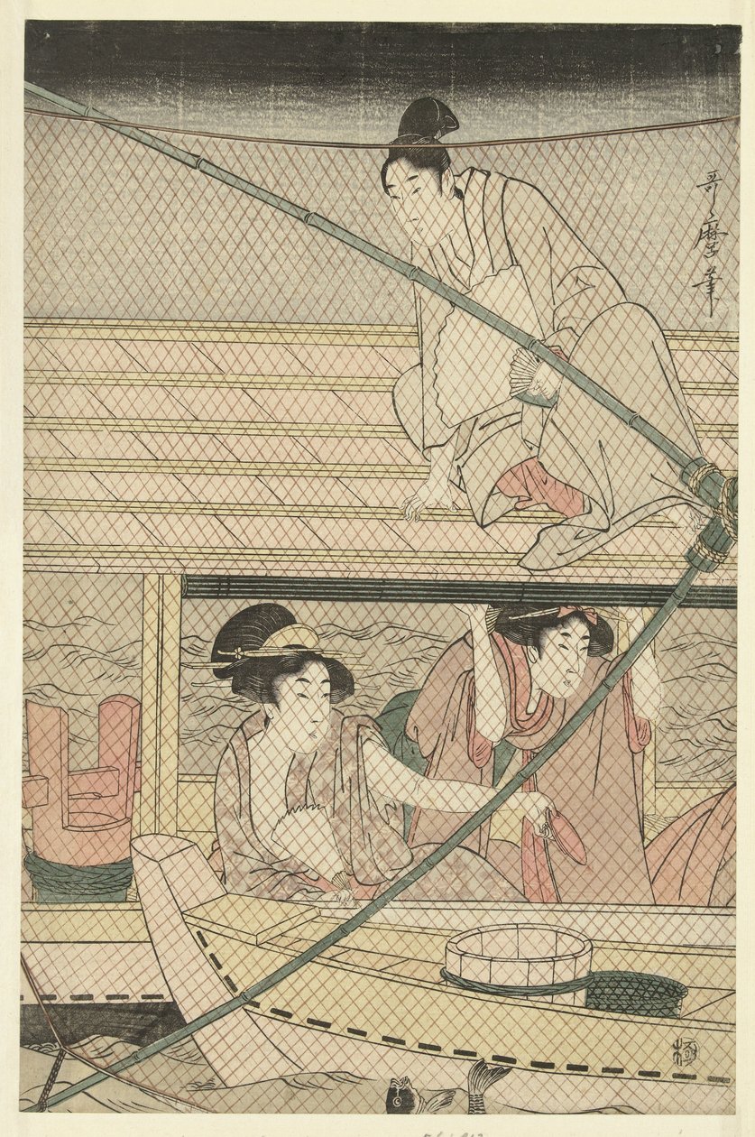 Pesca notturna da Kitagawa Utamaro