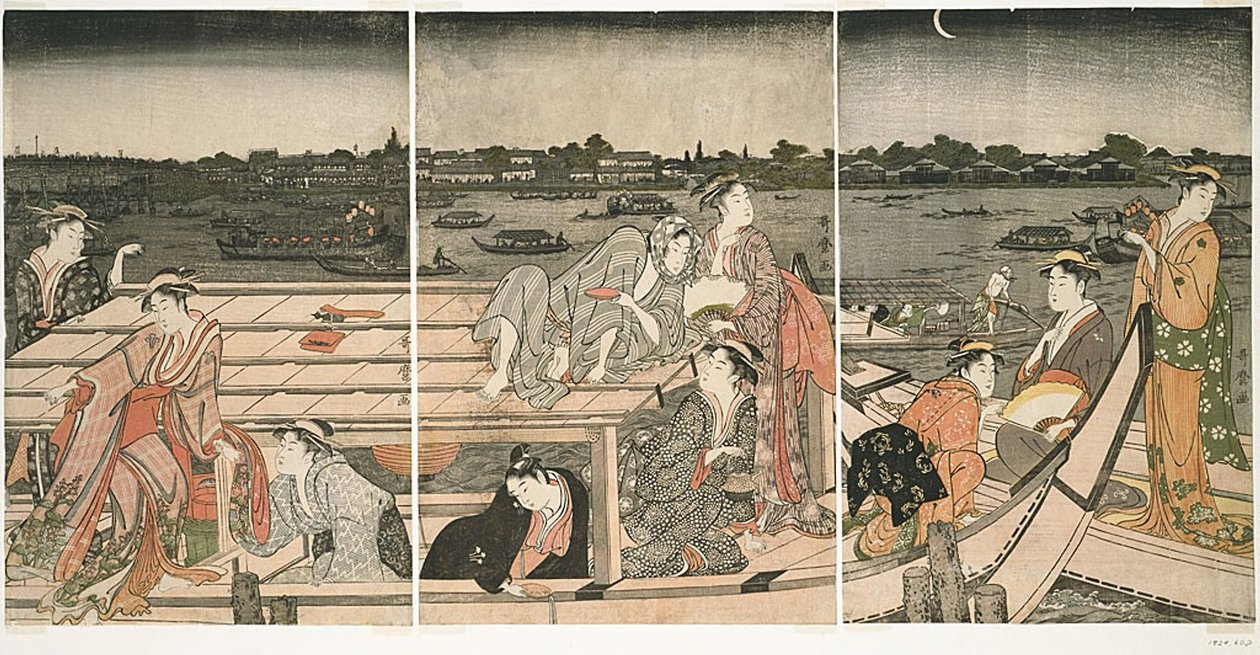 Navigazione di piacere sul fiume Sumida da Kitagawa Utamaro