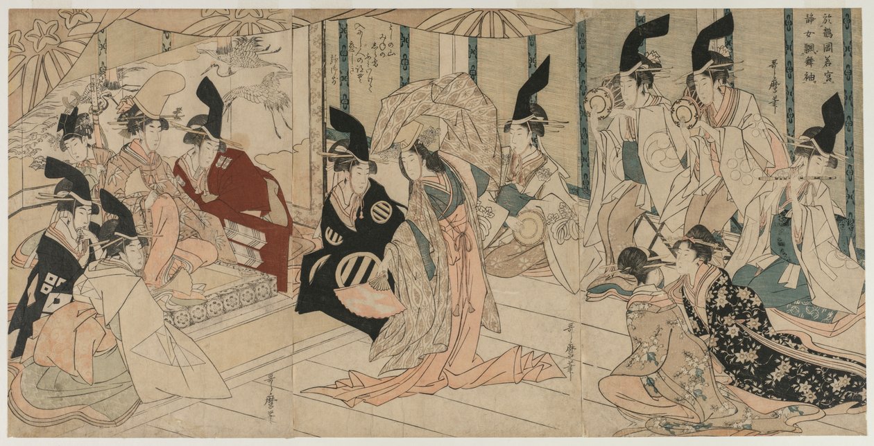 Scena adattata dalla commedia Il tesoro dei leali vassalli (Chushingura) da Kitagawa Utamaro