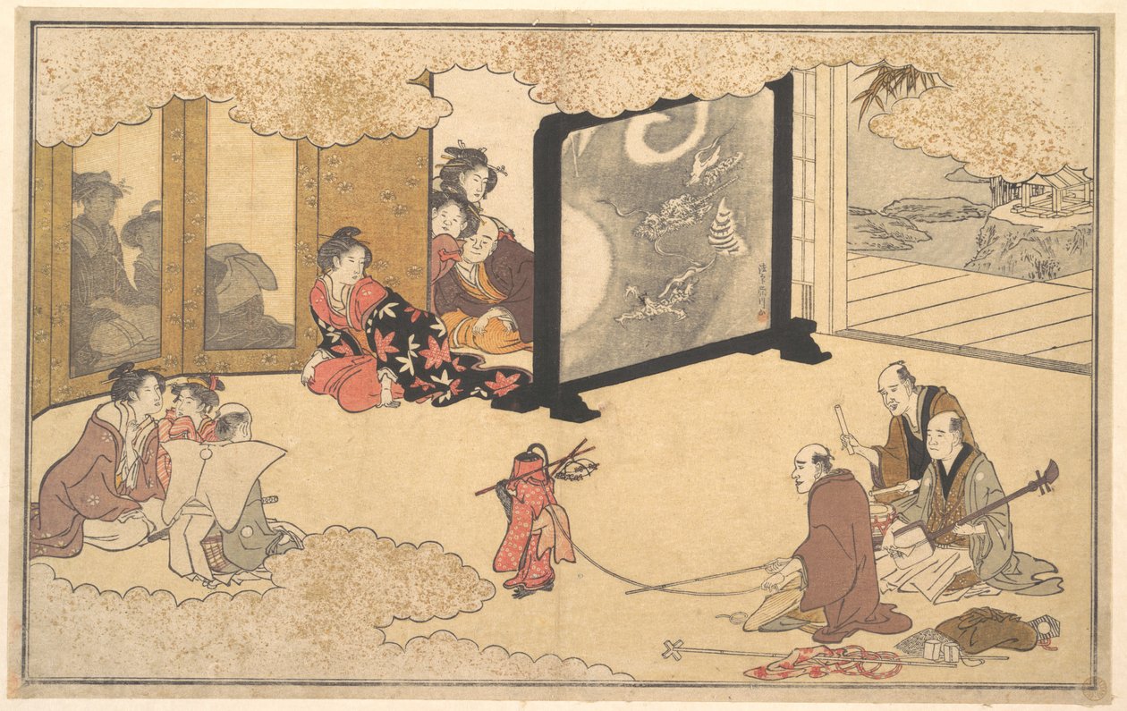 Assistere a uno spettacolo da Kitagawa Utamaro
