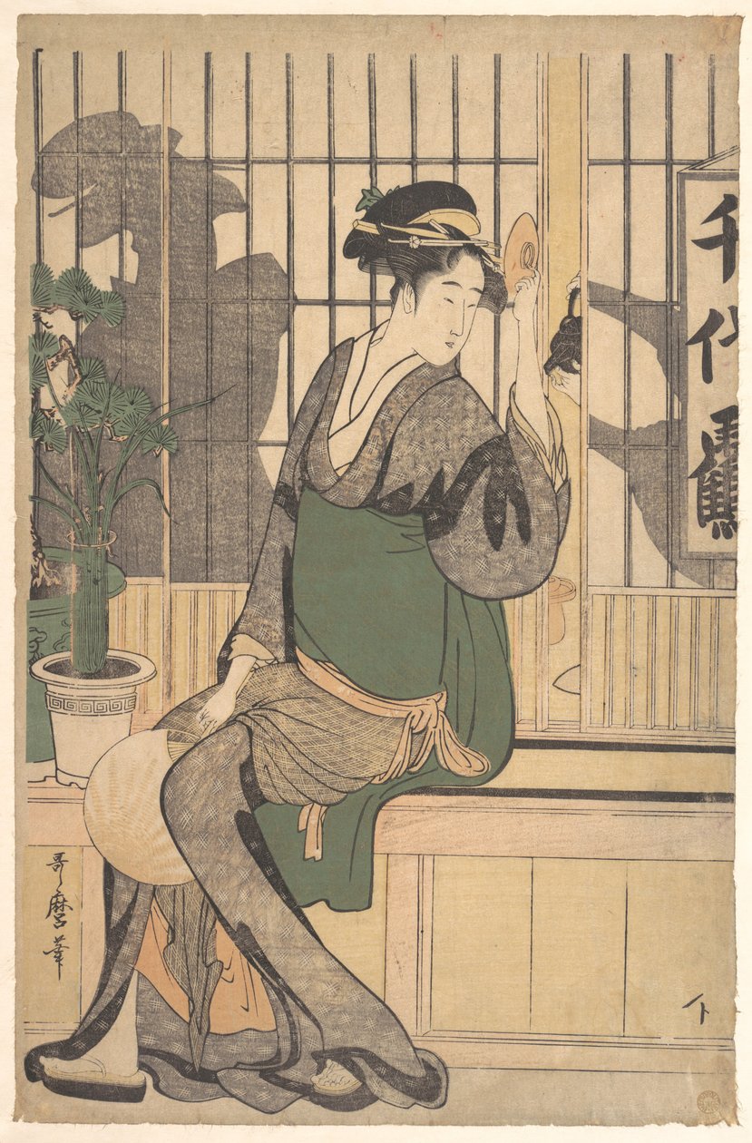 Ombre sullo shoji da Kitagawa Utamaro