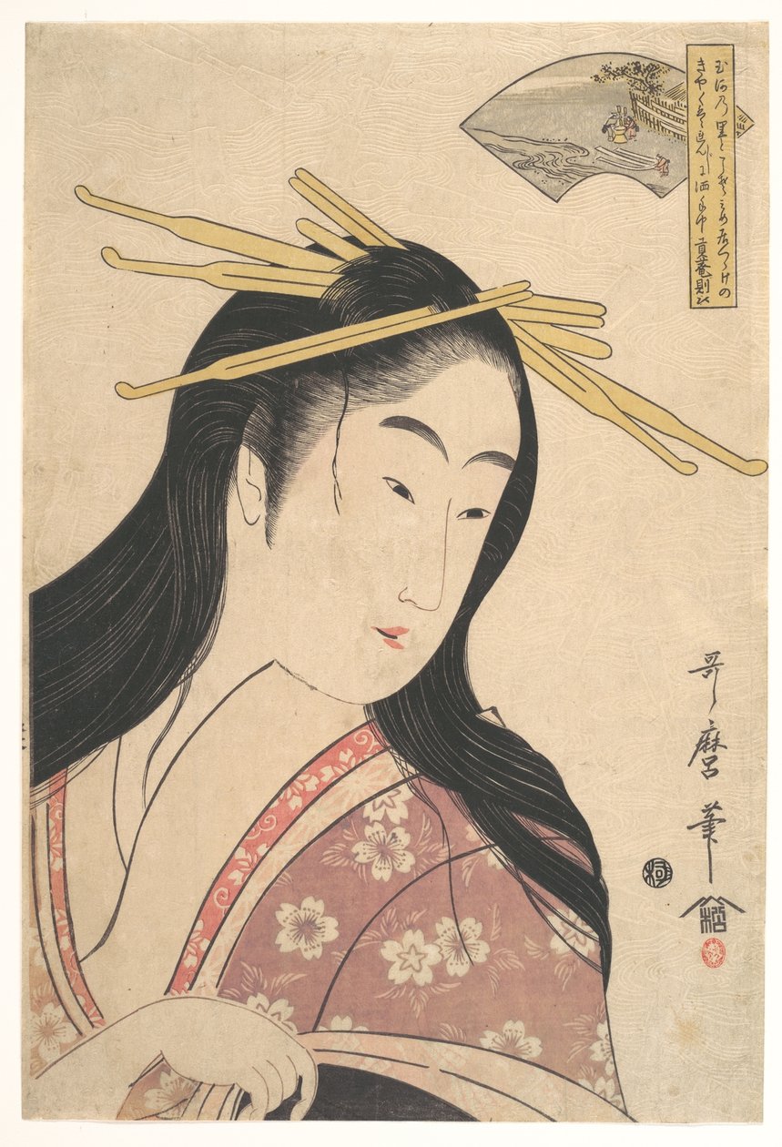 Tetsukuri no Tamagawa, dalla serie «Sei fiumi Tama» (Mu Tamagawa) da Kitagawa Utamaro