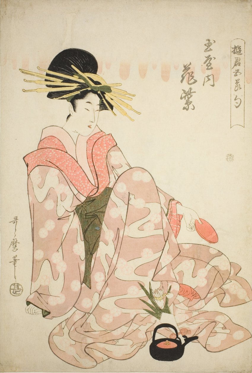 La cortigiana Hanamurasaki del Tamaya, dalla serie "Cortigiane dei Cinque Festival (Yukun gosekku)" da Kitagawa Utamaro