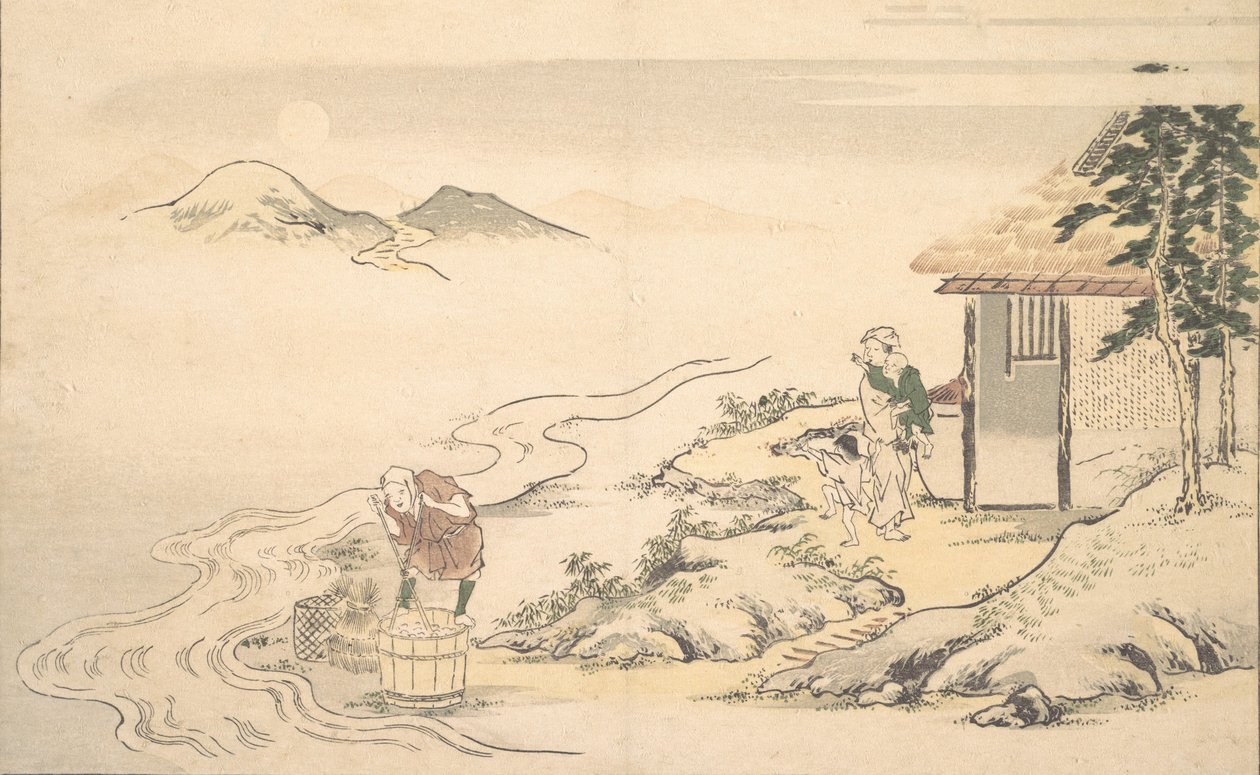 La luna piena al tempo del raccolto di Imo, 8° mese, 1789 da Kitagawa Utamaro