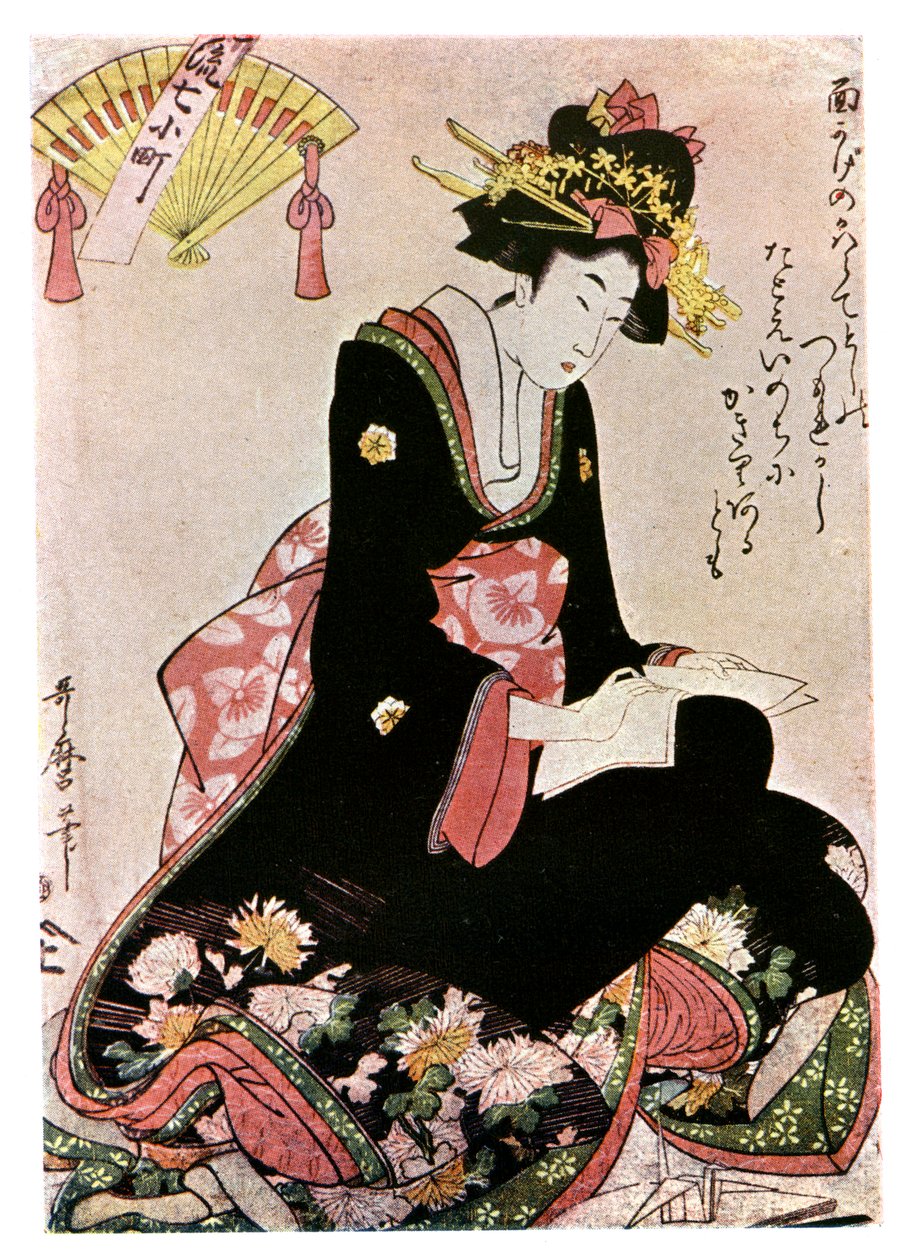 La Madonna della cicogna di carta, 1901 da Kitagawa Utamaro