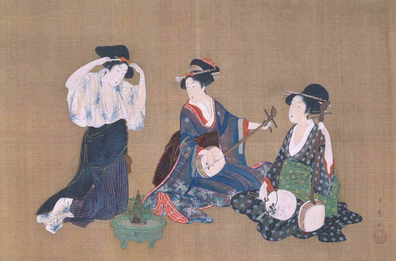 Tre Bellezze, c.1790 da Kitagawa Utamaro