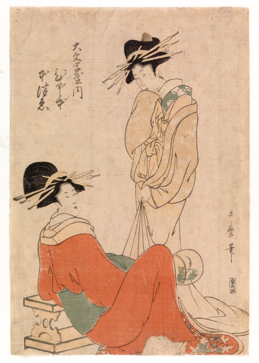 Due cortigiane da Kitagawa Utamaro