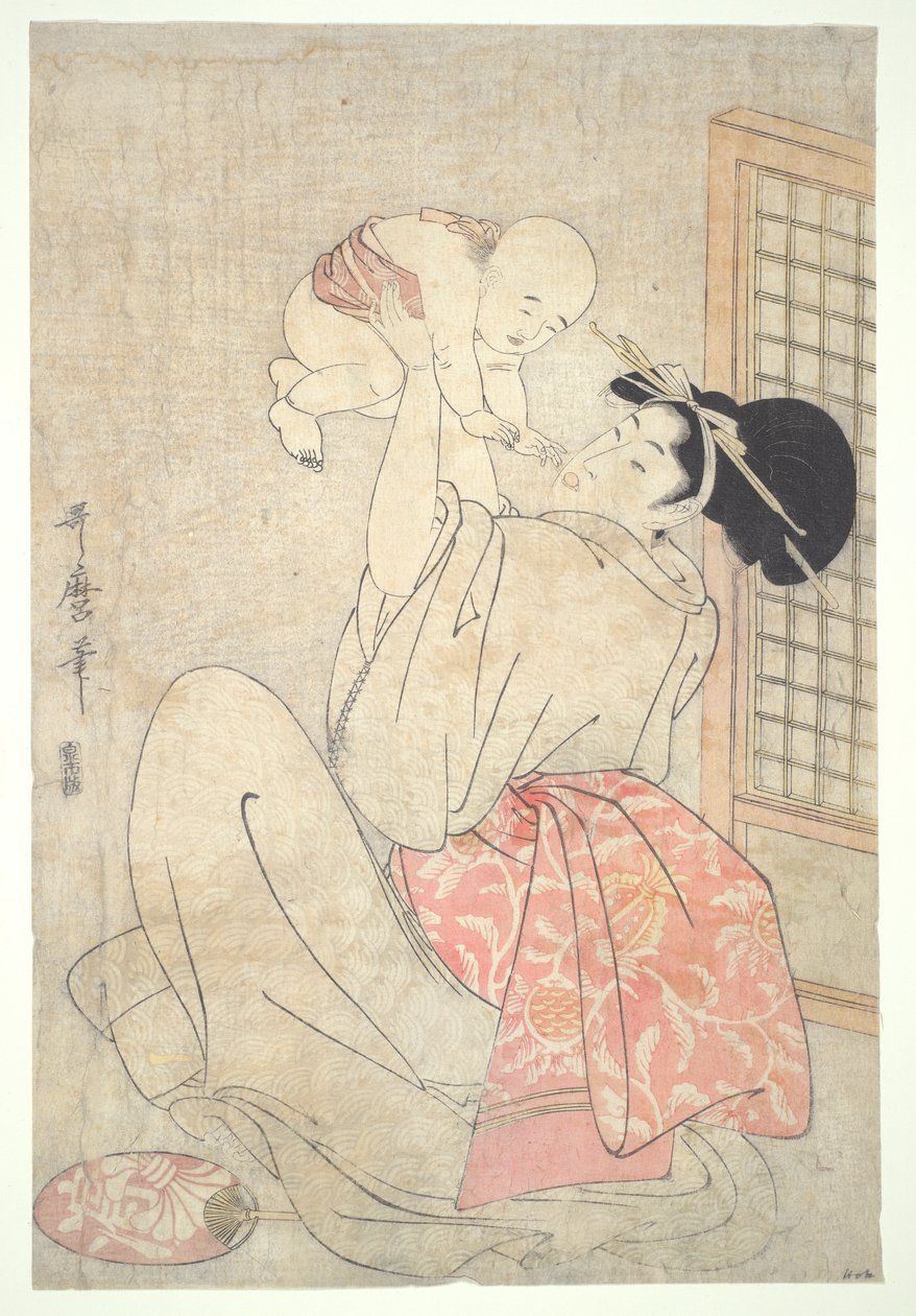 Donna e bambino da Kitagawa Utamaro