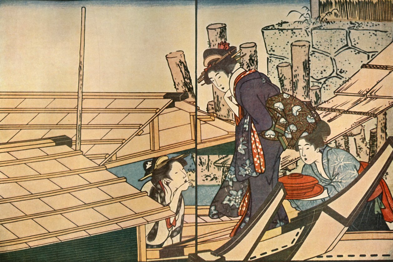 Donne su una barca, 1801 da Kitagawa Utamaro
