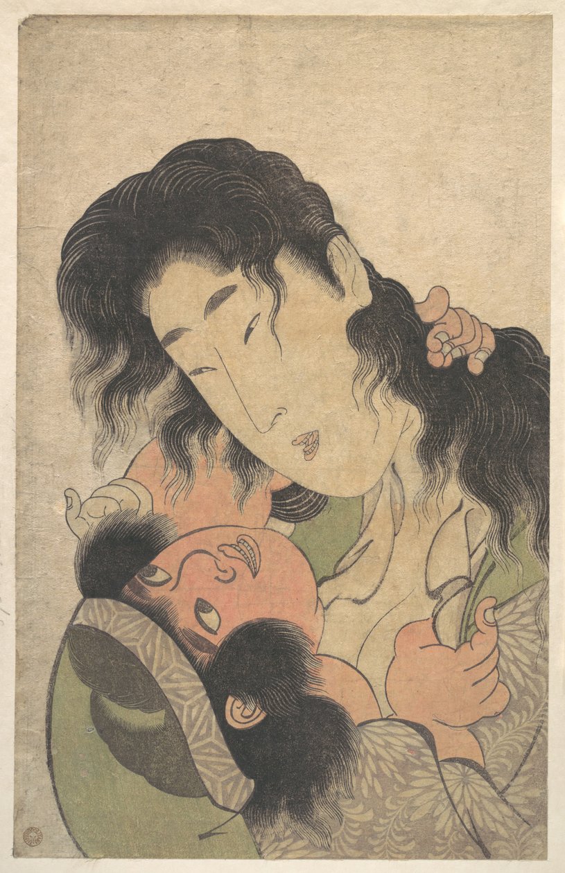 Yamauba gioca con Kintarō da Kitagawa Utamaro