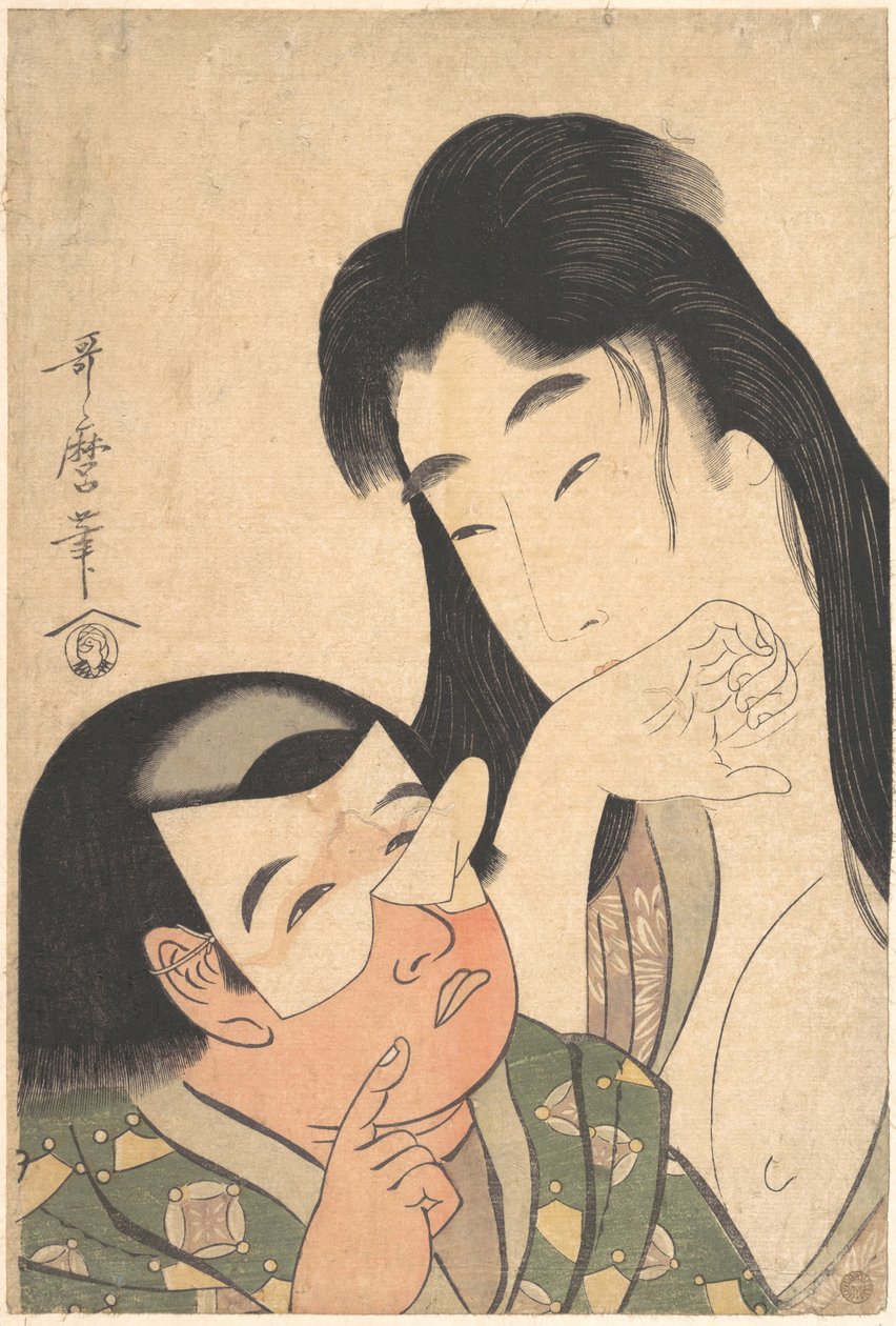 Yamauba e Kintarō da Kitagawa Utamaro