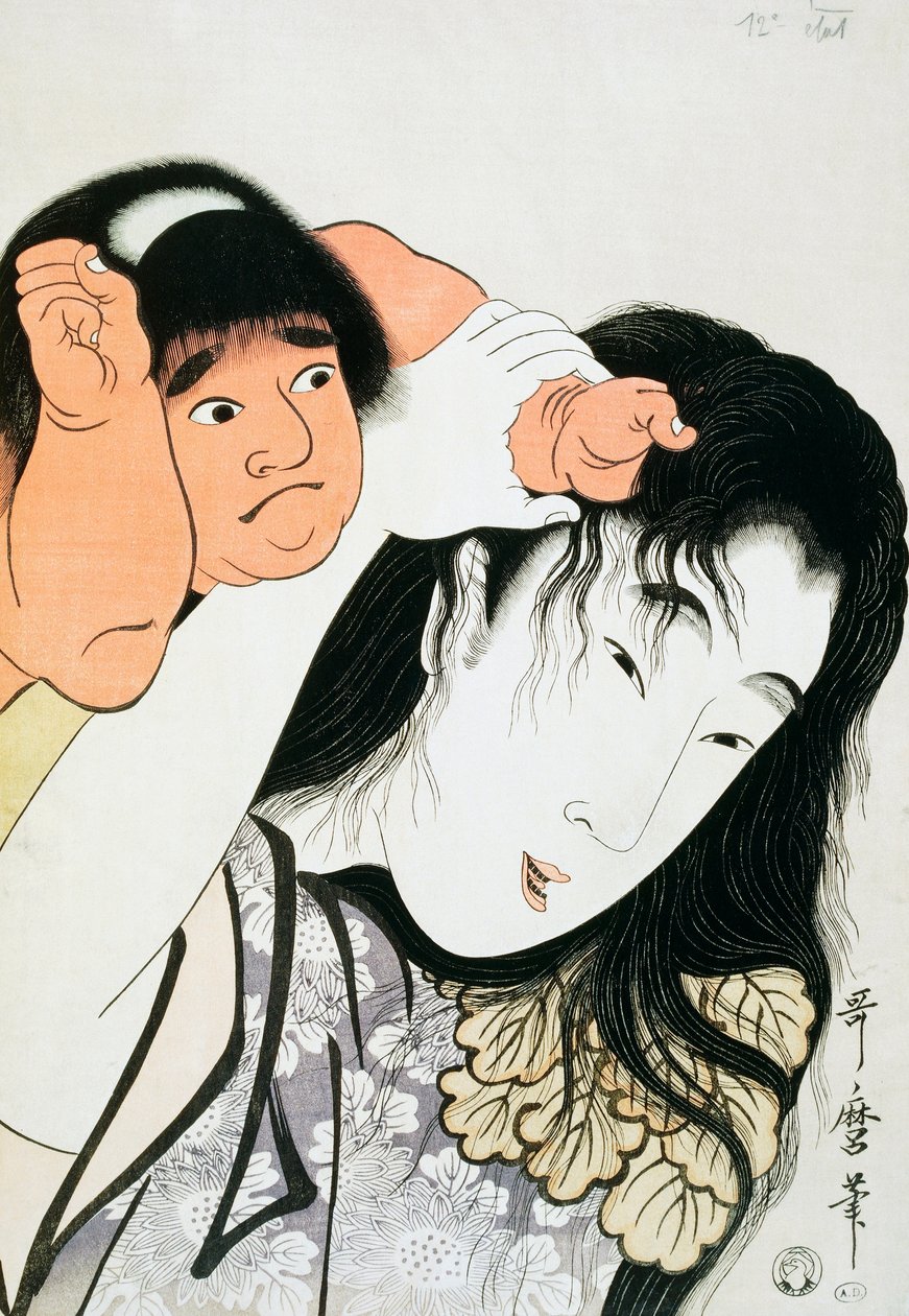 Yamauba e Kintaro, figure popolari del folklore giapponese, stampa ukiyo-e di Kitagawa Utamaro, periodo Edo da Kitagawa Utamaro