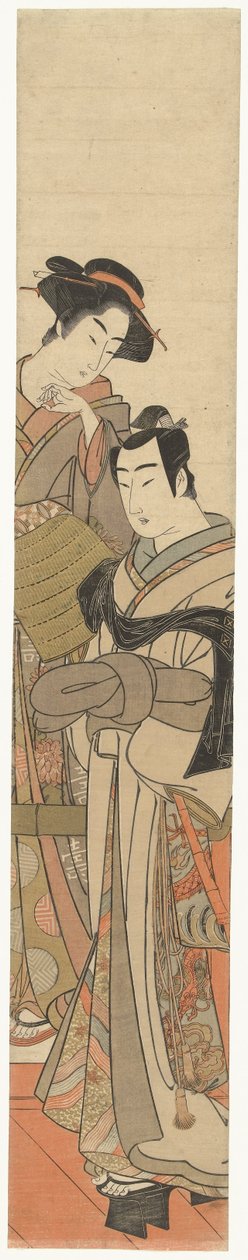 Una donna con un giovane travestito da Kitao Masanobu (attributed to)