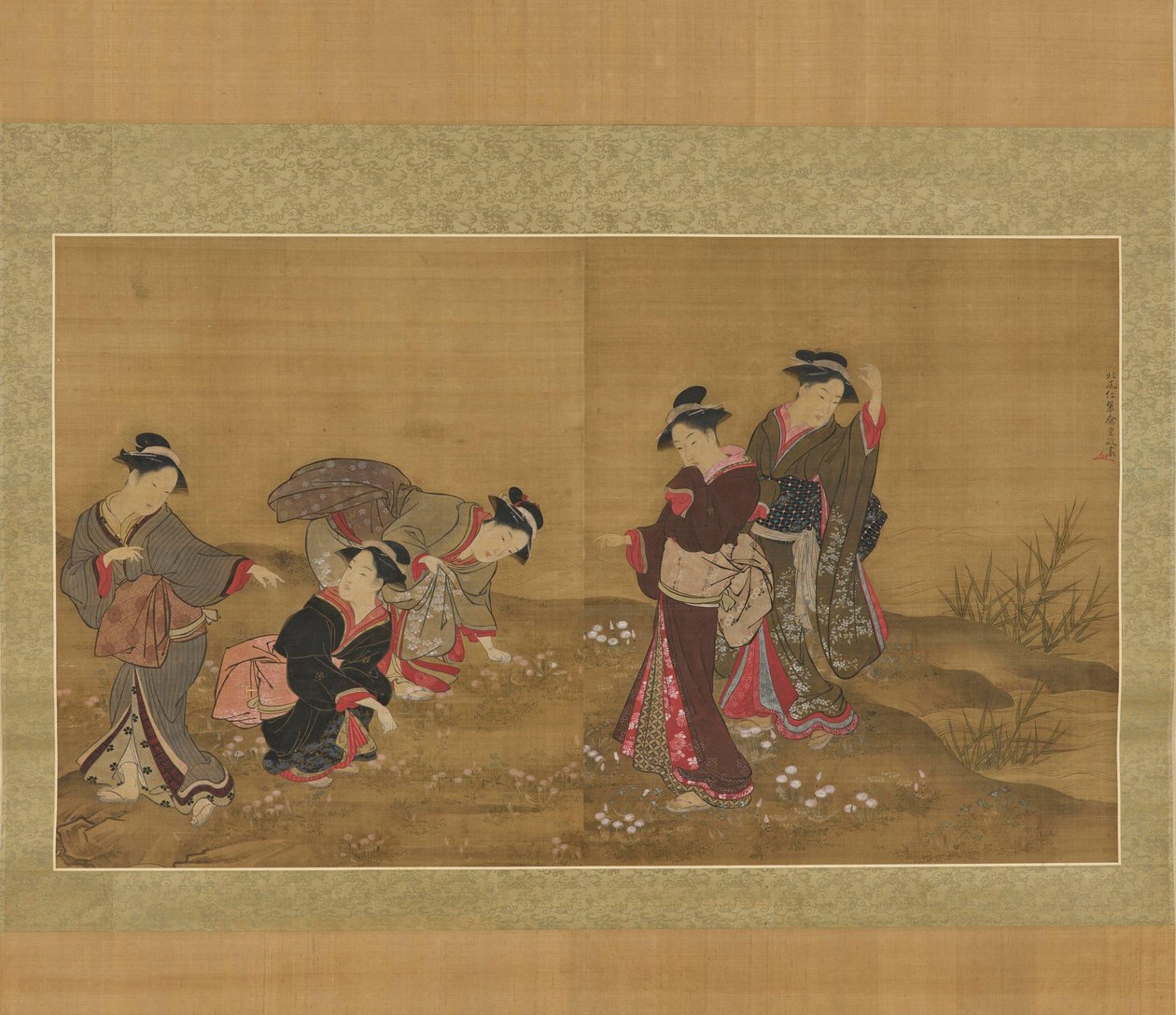 Raccolta delle piante da Kitao Shigemasa
