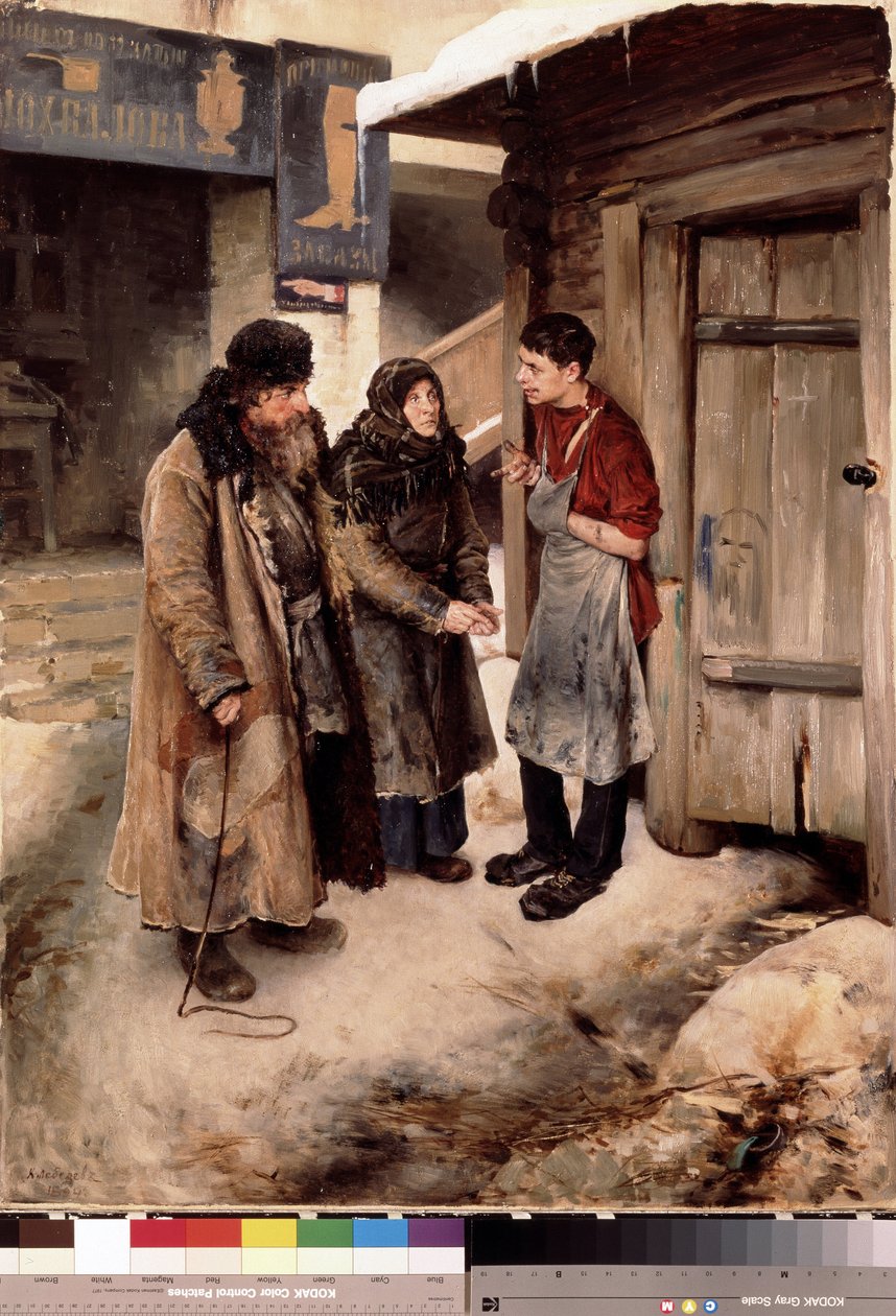 Visita dei genitori al loro figlio da Klavdiy Vasilievich Lebedev