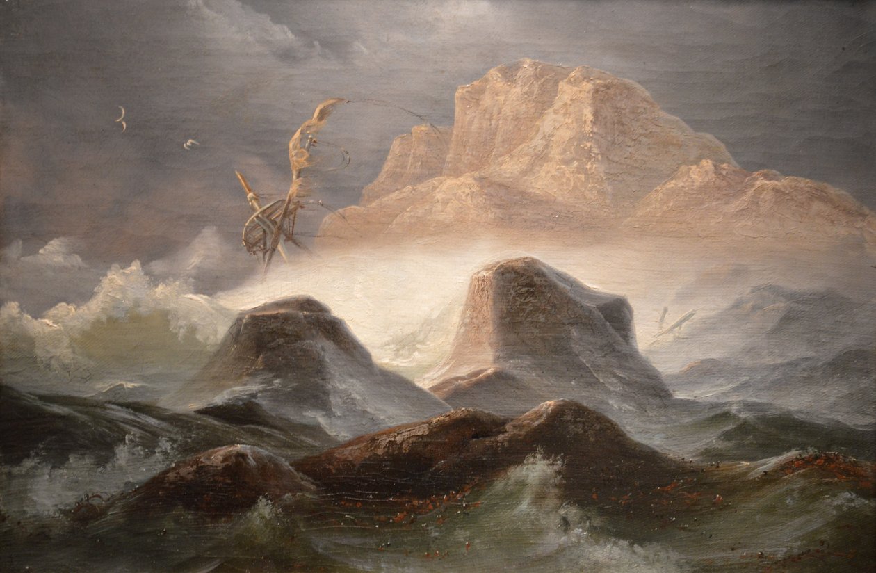 Tempesta sulla costa norvegese da Knud Baade